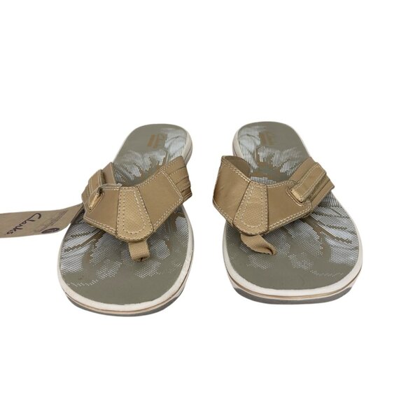 CLARKS BRINKLEY JOJO GOLD METALLIC  FLIP FLOP SANDALS WOMENS 11 - Picture 5 of 10